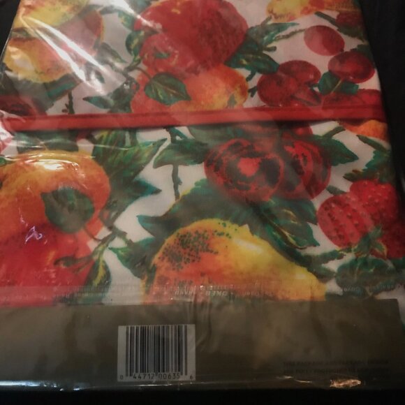 1996 Better Home Deluxe Printed Cotton Kitchen Apron Soft Vinyl Back Apron NWOT - Picture 9 of 11